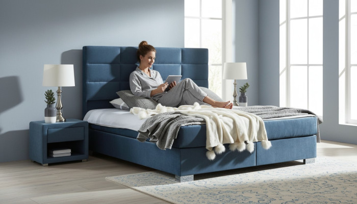 Textile de lit Conception de chambre à coucher Mobilier Moderne Lits de luxe Cadre de lit Tissu nouveau