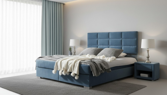 Textile de lit Conception de chambre à coucher Mobilier Moderne Lits de luxe Cadre de lit Tissu nouveau