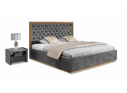 Linge de lit de luxe 2x Table de chevet 3 pièces. Ensemble de meubles de chambre Lits Cadre de lit