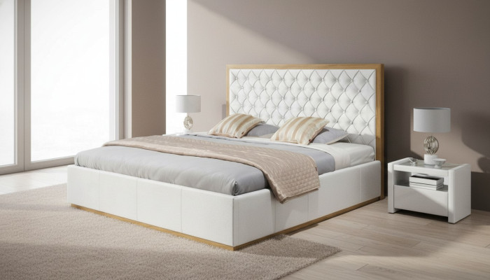 Textile de lit Conception de chambre à coucher Mobilier Moderne Lits de luxe Cadre de lit 140x200