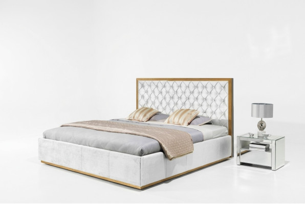 Textile de lit Conception de chambre à coucher Mobilier Moderne Lits de luxe Cadre de lit 140x200