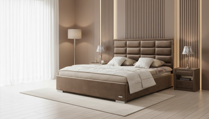 Textile de lit Design de chambre Mobilier Lits modernes de luxe Cadres Rembourrage neuf