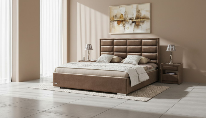 Ensemble de lit noble 3 pièces Table de chevet Meubles Matelas de luxe Cadre de lit neuf de chambre