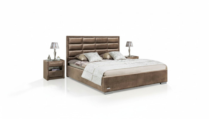 Ensemble de lit noble 3 pièces Table de chevet Meubles Matelas de luxe Cadre de lit neuf de chambre