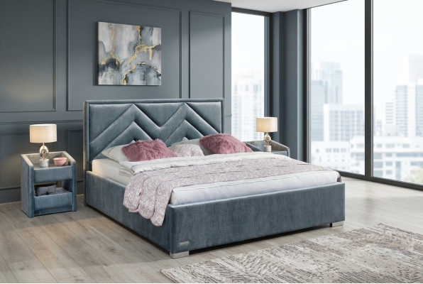 Textile de lit Conception de chambre Mobilier Moderne Lits de luxe Cadre de lit Tissu neuf