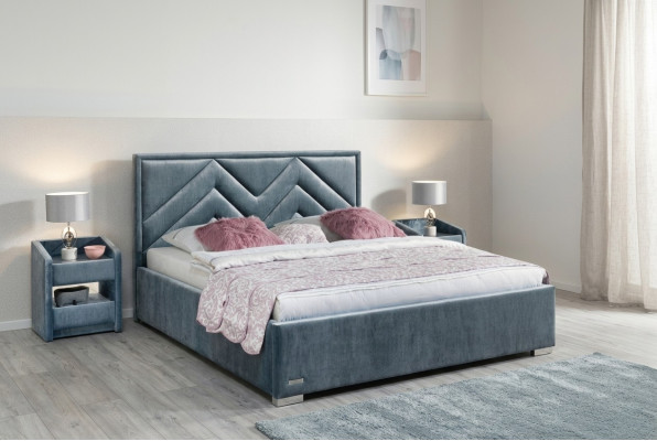 Complète Set de chambre Lit 2x Table de chevet 3 pcs. Sets Lits de luxe de designer