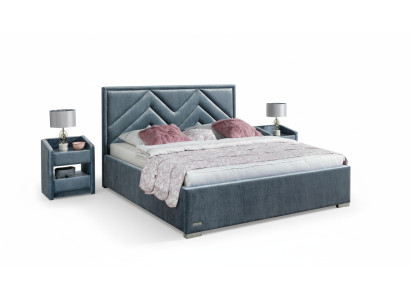 Complète Set de chambre Lit 2x Table de chevet 3 pcs. Sets Lits de luxe de designer