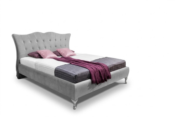 Chambre classique Lits textile Lit tissu Chesterfield 140x200 Lit double