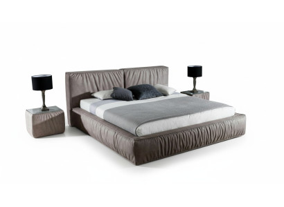 Lit de designer de luxe pour la chambre Mobilier en velours Lits en tissu textile nouveau