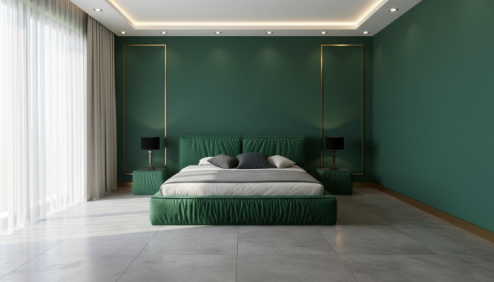 Lits design Ensembles de chambre à coucher Lit 2x Table de chevet Meubles classiques r De luxe
