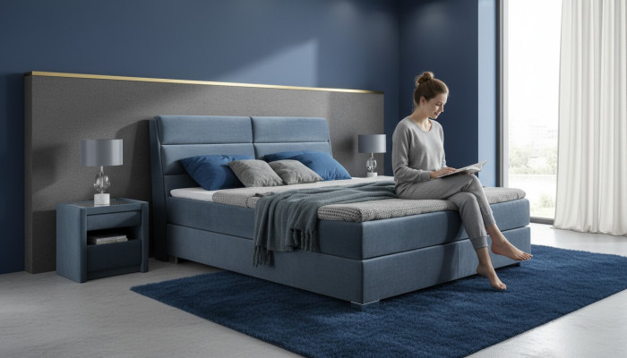 Textile de lit Design de chambre à coucher Mobilier Moderne Lits de luxe Cadre de lit Velours neuf
