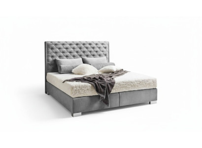 Chesterfield Lit Boxspring Textile Chambre Mobilier Moderne Lits Tissu Neuf