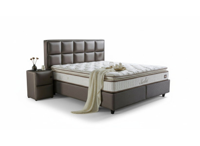 Meubles de chambre en cuir de qualité moderne Lit Boxspring neuf