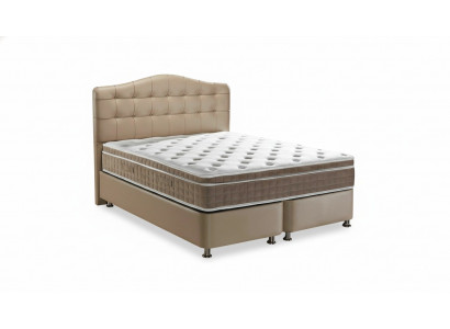 Lit en cuir 2x Table de chevet 3 pièces Ensemble de chambre à coucher Mobilier Lits modernes de luxe neufs