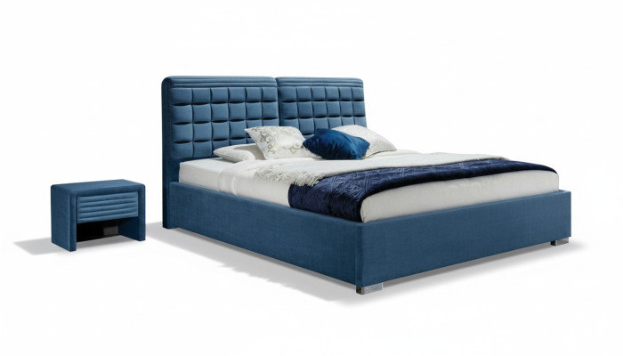 Lit boxspring de luxe Design Tissu Lits d'hôtel Chambre à coucher Mobilier double