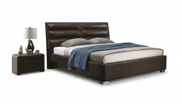 Jeu de 2 tables de nuit Letto Design 3 pz. Meubles de chambre moderne de luxe lits neufs