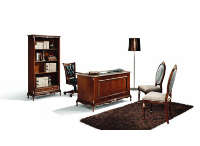 Mobilier de luxe en bois Classique avec étagère dans le style baroque avec 1 tiroir et étagères