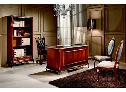 Mobilier de luxe en bois Classique avec étagère dans le style baroque avec 1 tiroir et étagères