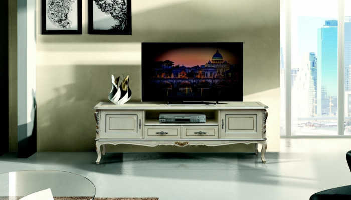 Meuble TV bas Meuble TV Meuble de luxe Table Armoire Salon Bois Meubles Classique Bahut bas