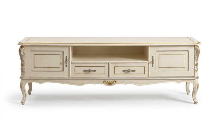 Meuble TV bas Meuble TV Meuble de luxe Table Armoire Salon Bois Meubles Classique Bahut bas