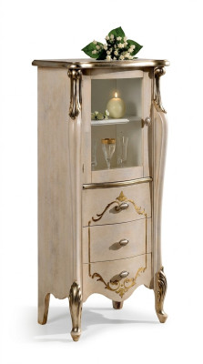Meubles classiques r Commode en bois Vitrine en verre Commode designer