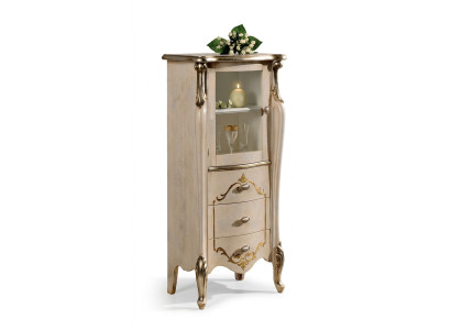 Meubles classiques r Commode en bois Vitrine en verre Commode designer