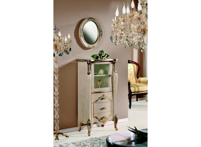 Meubles classiques r Commode en bois Vitrine en verre Commode designer