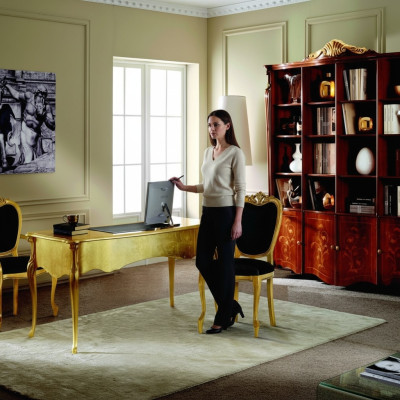 Meubles design 2x chaise Or Salon Chaises en bois Mobilier de luxe italien neuf