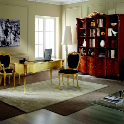 Meubles design 2x chaise Or Salon Chaises en bois Mobilier de luxe italien neuf