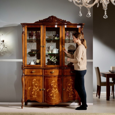 Meubles de luxe en bois Armoire Bahut Vitrine Design Armoire Italienne nouveau