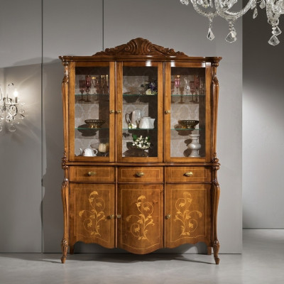 Meubles de luxe en bois Armoire Bahut Vitrine Design Armoire Italienne nouveau