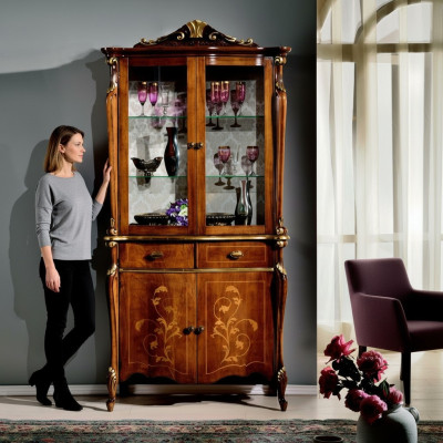 Meubles de style classique Vitrine Salon Armoires Design de luxe de meubles italiens nouveaux