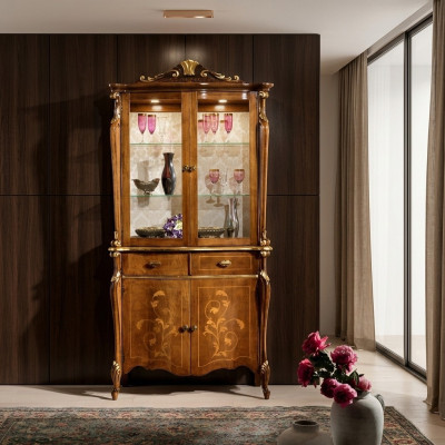 Meubles de style classique Vitrine Salon Armoires Design de luxe de meubles italiens nouveaux