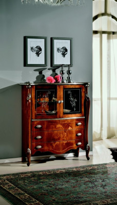 Meubles luxueux en bois, verre de style baroque Armoire Commode Armoires Designer