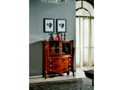 Meubles luxueux en bois, verre de style baroque Armoire Commode Armoires Designer