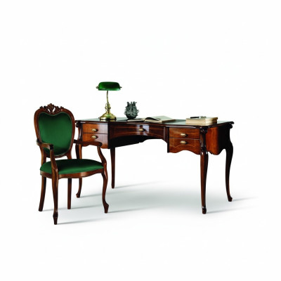 Bureau Baroque Table Rococo 2 pièces Ensemble Suite Mobilier Italien
