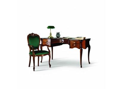 Bureau Baroque Table Rococo 2 pièces Ensemble Suite Mobilier Italien