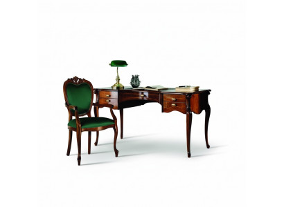 Bureau Baroque Table Rococo 2 pièces Ensemble Suite Mobilier Italien