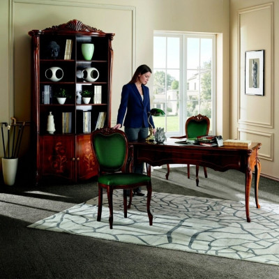 Mobilier de style italien pour bureau Ensemble de bureau Table Chaise Fauteuil 3 pièces.