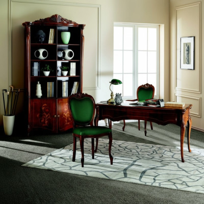 Mobilier de style italien pour bureau Ensemble de bureau Table Chaise Fauteuil 3 pièces.