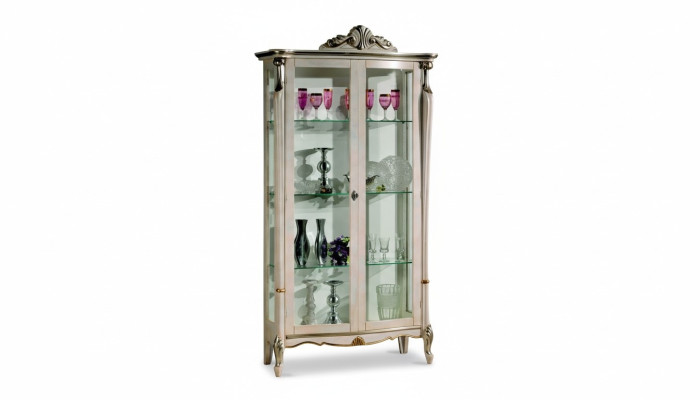 Mobilier design en bois classique ou baroque - Vitrine de luxe Armoire Étagère Mobilier italien neuf