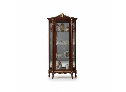 Meubles italiens en bois de style classique, vitrine de design, armoire, étagères, armoires.