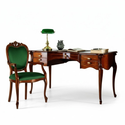 Meubles en bois classiques italiens Chaise luxueuse de style baroque pour bureau