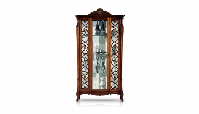 Vitrine classique Armoire de présentation Conception d'armoires Étagères Vitrine Mobilier italien neuf