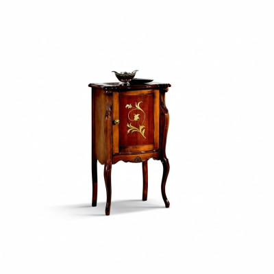 Mobilier de conception Style Baroque Commode Vitrine Bois Marron Luxe Italien