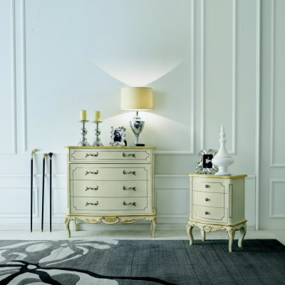 Meuble de style baroque de design Commode en bois Italie Meuble Console de luxe