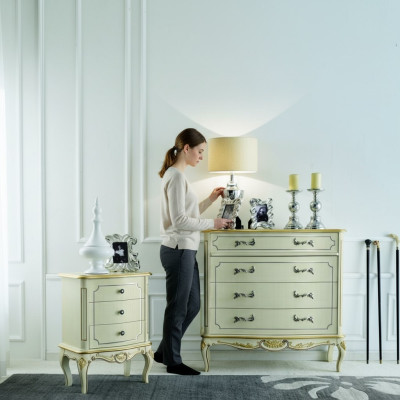Meuble de design style classique r Luxe xxl Commode Blanc Bois Luxe Italien