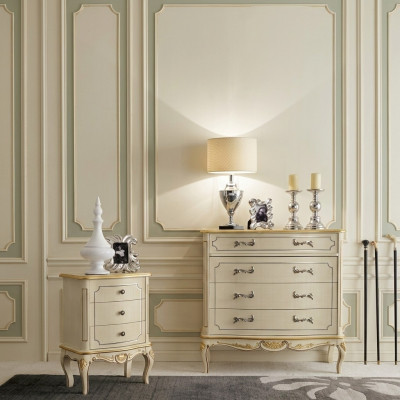 Meuble de design style classique r Luxe xxl Commode Blanc Bois Luxe Italien