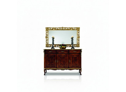 Mobilier design Style baroque Commode 2 pièces Miroir Bois Style italien Designer