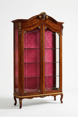 Vitrine Armoire en bois Vitrines en verre Italien Mobilier Buffet Étagère Baroque